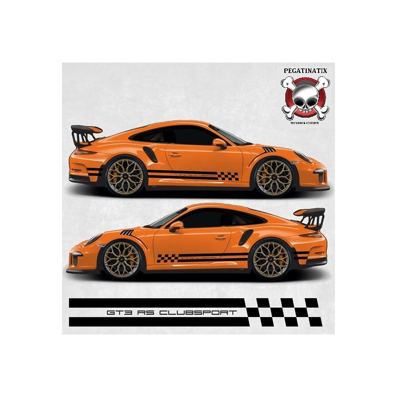 PORSCHE 991 GT3 RS side Stripes ADESIVOS (Produto compatível)