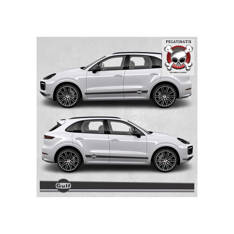 PORSCHE Cayenne Gulf side Stripes AUFKLEBER (Kompatibles Produkt)