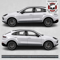 PORSCHE Cayenne side Stripes AUTOCOLLANT (Produit compatible)