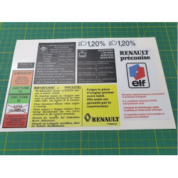 Renault Clio Williams / 16S replacement Engine ADESIVOS (Produto compatível)