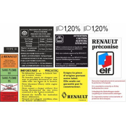 Renault Clio Williams / 16S replacement Engine ADHESIVOS (Producto compatible)