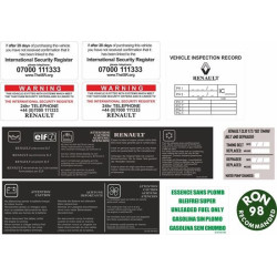 Renault Clio MK2 172 Sport ADESIVOS (Produto compatível)