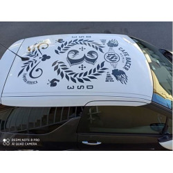 DS3 Chequered roof Stickers (Produto compatível)