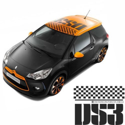DS3 Racing roof autocollant  (Produit compatible)