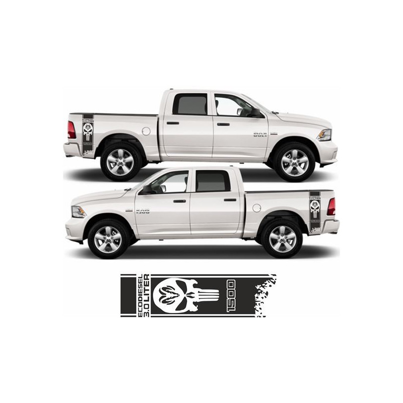 Dodge Punisher side Stripes Stickers (Compatible Product)