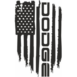 Dodge Ram distressed Flag Hood Decal Stickers (Compatible Product)