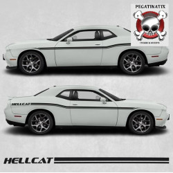 Dodge Challenger Hellcat side Stripes AUFKLEBER (Kompatibles Produkt)