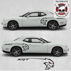 Dodge Challenger SRT side Stripes ADESIVOS (Produto compatível)