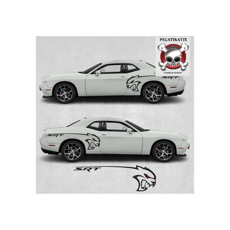Dodge Challenger  SRT side Stripes ADHESIVOS (Producto compatible)