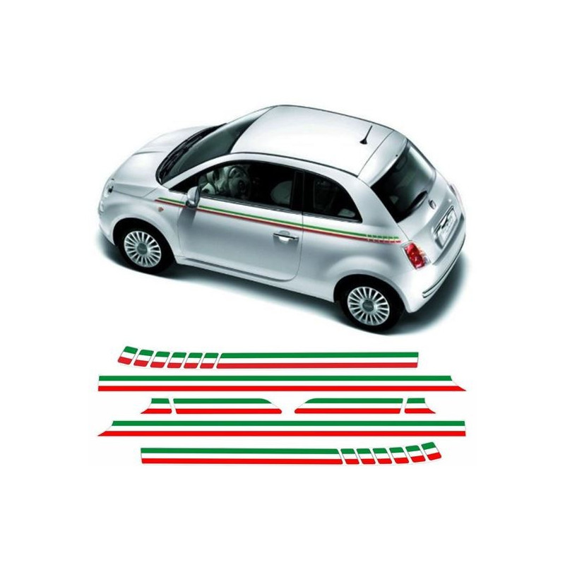 Fiat 500c ABARTH Stripes ADESIVOS (Produto compatível)