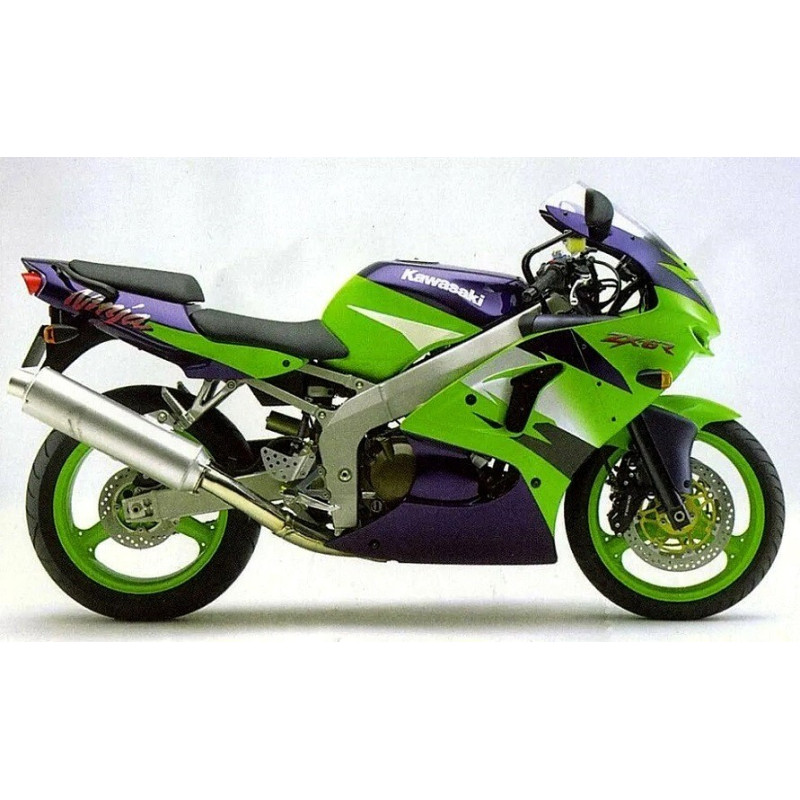 STICKER SET KAWASAKI ZX-6R YEAR 1998 GREEN (Kompatibles Produkt)