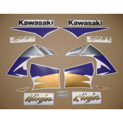 STICKER SET KAWASAKI ZX-6R YEAR 1998 BLACK/GREY/PURPLE (Produit compatible)
