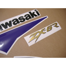 STICKER SET KAWASAKI ZX-6R YEAR 1998 BLACK/GREY/PURPLE (Kompatibles Produkt)