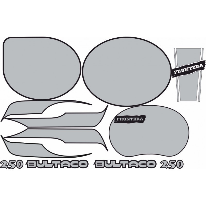 ADHESIVOS BULTACO FRONTERA 250 MK10 PLATA (Producto compatible)