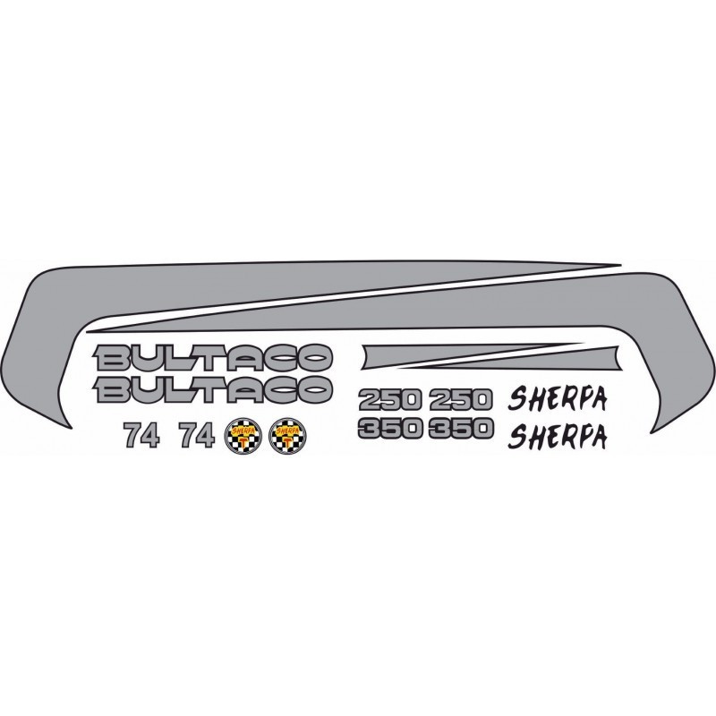ADESIVI Bultaco Sherpa T Manuel Soler 74 / 250 / 350 (Prodotto compatibile)