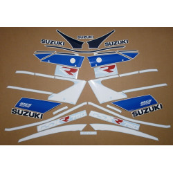 AUTOCOLLANT SUZUKI GSX-R 750 YEAR 1990 - WHITE/BLUE (Produit compatible)