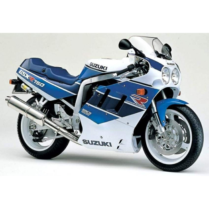 ADESIVI SUZUKI GSX-R 750 YEAR 1990 - WHITE/BLUE (Prodotto compatibile)