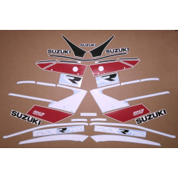 AUFKLEBER SUZUKI GSX-R 750 YEAR 1990 - WHITE/RED (Kompatibles Produkt)