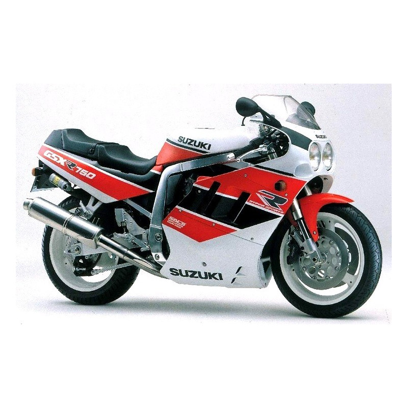 ADESIVO SUZUKI GSX-R 750 YEAR 1990 - WHITE/RED/BLACK (Produto compatível)