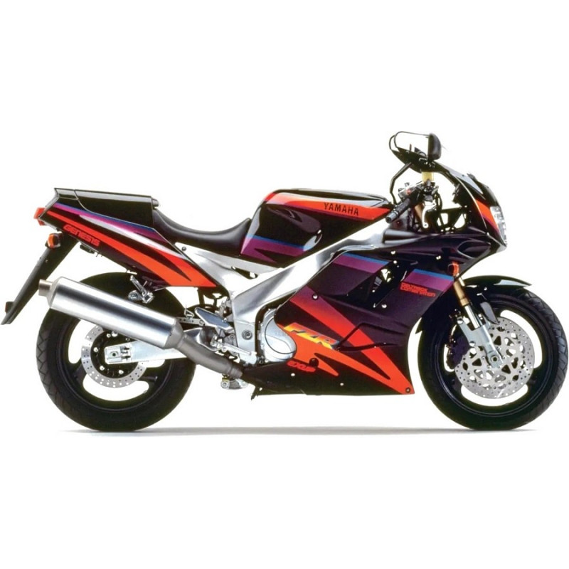 YAMAHA FZR 1000 1995 BLACK/ORANGE ADESIVOS (Produto compatível)