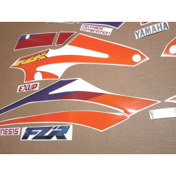 YAMAHA FZR 1000 1995 BLACK/ORANGE ADESIVI (Prodotto compatibile)