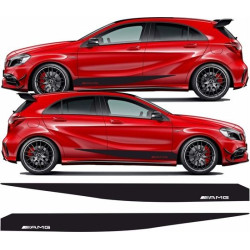Mercedes A Class A45 AMG side Stripes STICKER (Compatible Product)
