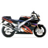 YAMAHA FZR 600 YEAR1995 BLACK-ORANGE Stickers (Compatible Product)
