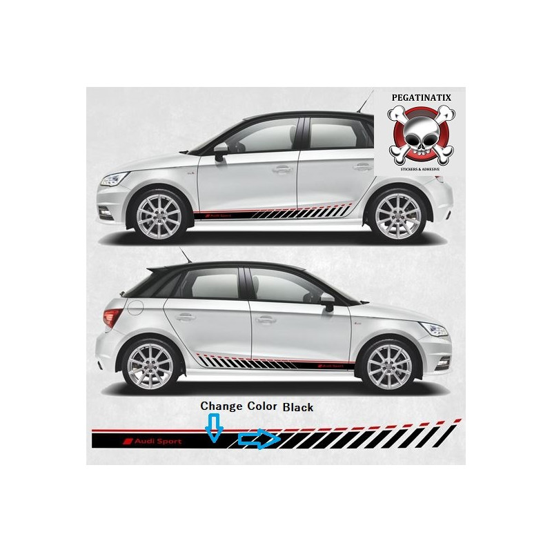 Audi A1 Side Stripes Adhesivo (Producto compatible)