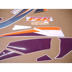 YAMAHA FZR 600 1994 WHITE/GREEN/PURPLE ADHESIVOS (Producto compatible)