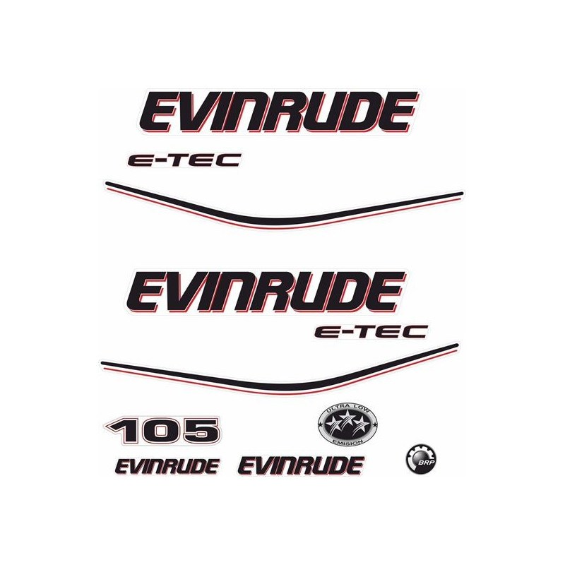 Evinrude 105HP Boat ADESIVI  (Prodotto compatibile)