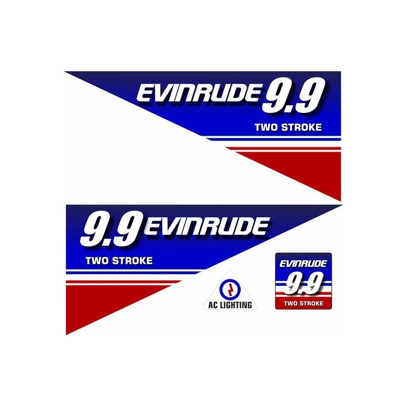 Evinrude 9.9HP Two Boat AUTOCOLLANT  (Produit compatible)