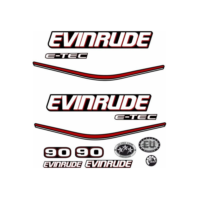 Evinrude 9.9HP Two Boat DECALS (Compatible Product)