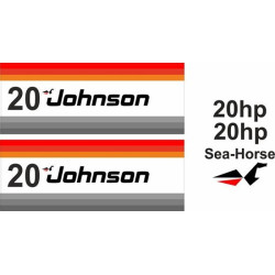Johnson 20hp Sea-Horse Boat Adhesivo (Producto compatible)