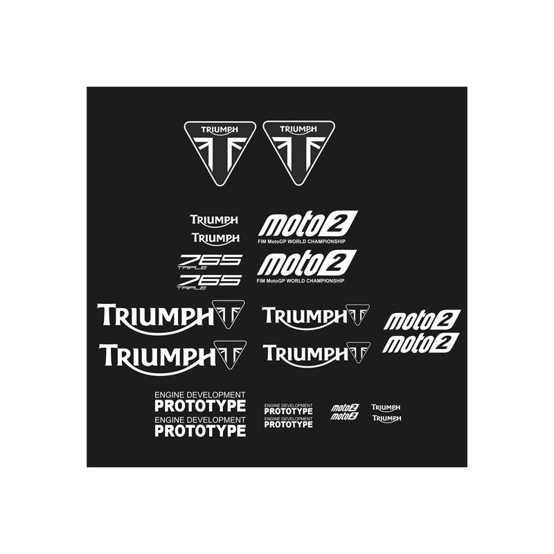 Triumph 765 Triple Moto2 Moto GP DECALS (Compatible Product)
