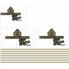 Mini British Open Classic Stripes Stickers (Produto compatível)