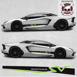 Aventador Super Veloce side stripes AUFKLEBER (Kompatibles Produkt)