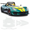 Lotus 3 Eleven 430 2015 - 2018 Stripes Graphics AUFKLEBER (Kompatibles Produkt)