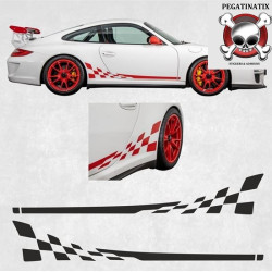 PORSCHE 997 GT3 RS side Stripes ADESIVI (Prodotto compatibile)