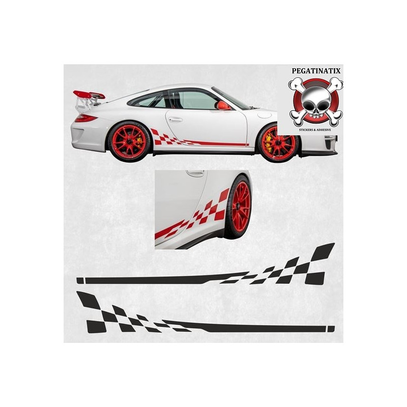 PORSCHE 997 GT3 RS side Stripes AUTOCOLLANT (Produit compatible)