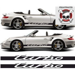 PORSCHE 997 turbo side Stripes AUTOCOLLANT (Produit compatible)