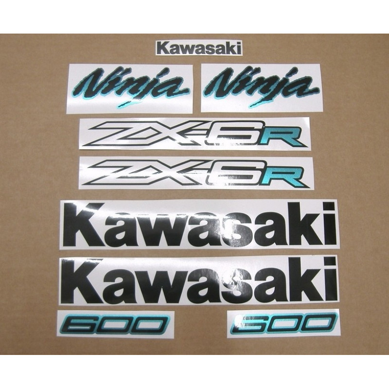 AUTOCOLLANT KAWASAKI ZX-6R 2010-2014 BLACK/CHAMELEON (Produit compatible)