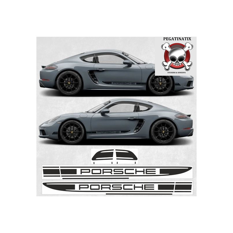 PORSCHE 718/982 Cayman boxter side Stripes AUTOCOLLANT (Produit compatible)