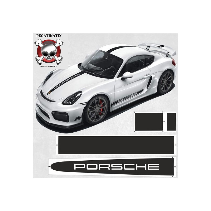 porsche 718 Cayman GT4 / GTS / S side Stripes ADESIVI (Prodotto compatibile)