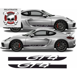 porsche 718 Cayman GT4 side Stripes DECALS (Compatible Product)