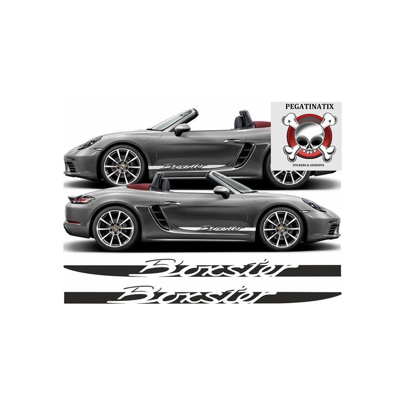 porsche 718 BOXTER boxter side Stripes AUFKLEBER (Kompatibles Produkt)