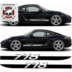 porsche 718 CAYMAN side Stripes ADESIVOS (Produto compatível)