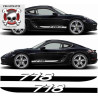 porsche 718 CAYMAN side Stripes DECALS (Compatible Product)