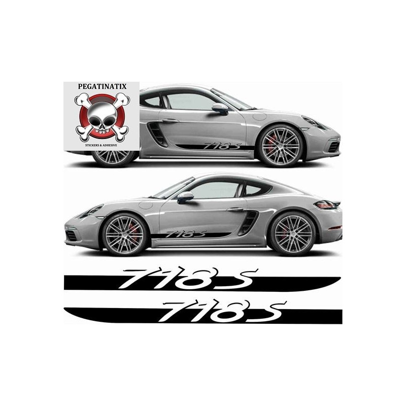porsche 718 CAYMAN S side Stripes ADESIVOS (Produto compatível)