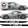 porsche 718 CAYMAN S boxter side Stripes AUFKLEBER (Kompatibles Produkt)