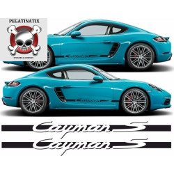 porsche 718 CAYMAN S side Stripes ADESIVOS (Produto compatível)